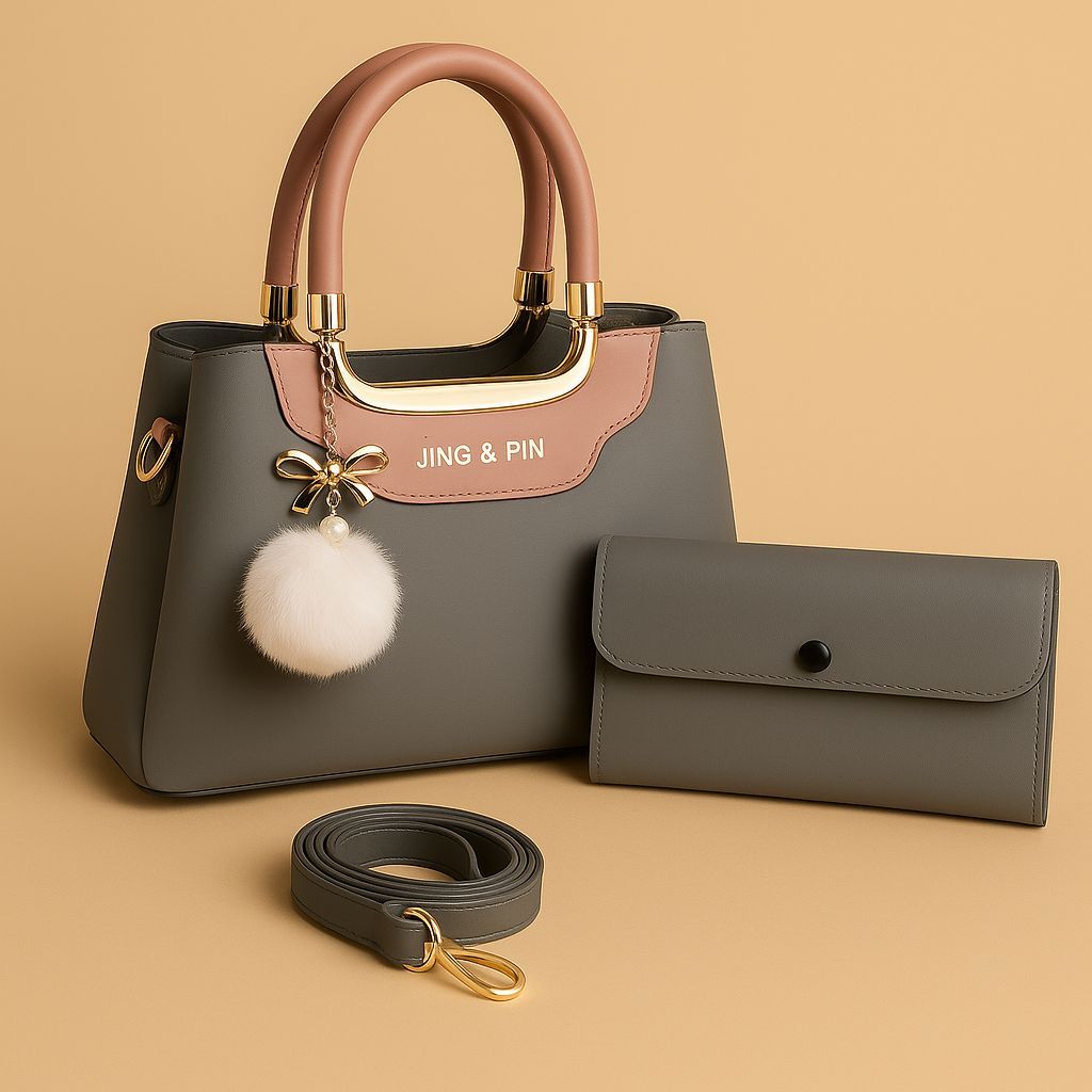 Women's Designer Handbag Set – Elegant Hand Bag, Shoulder Bag & Purse by zembique.store "