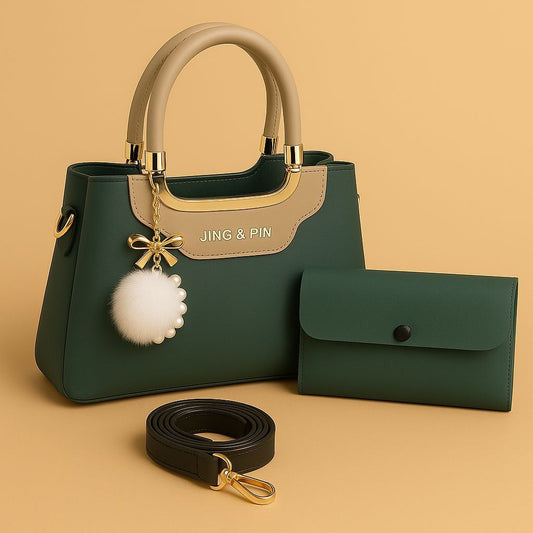 Women's Designer Handbag Set – Elegant Hand Bag, Shoulder Bag & Purse by zembique.store "