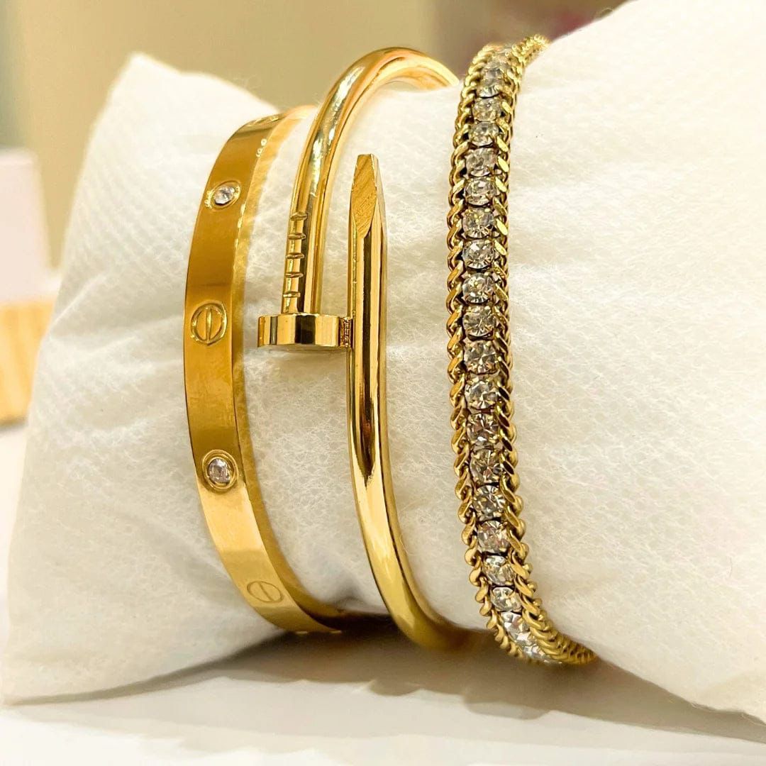 Stainless Steel Waterproof Handcuff Bangle  Polished & Elegant