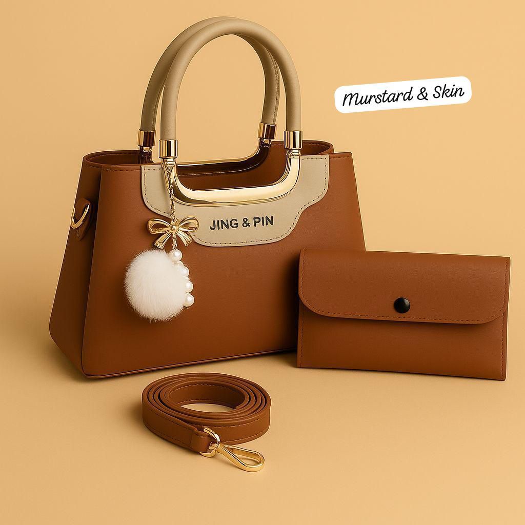 Women's Designer Handbag Set – Elegant Hand Bag, Shoulder Bag & Purse by zembique.store "