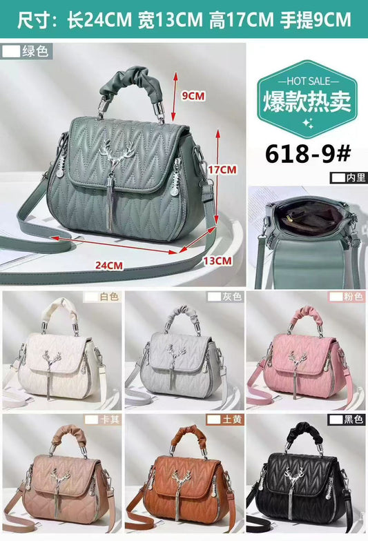 Women's Mini Quilted Handbag with Strap 8 Elegant Variants