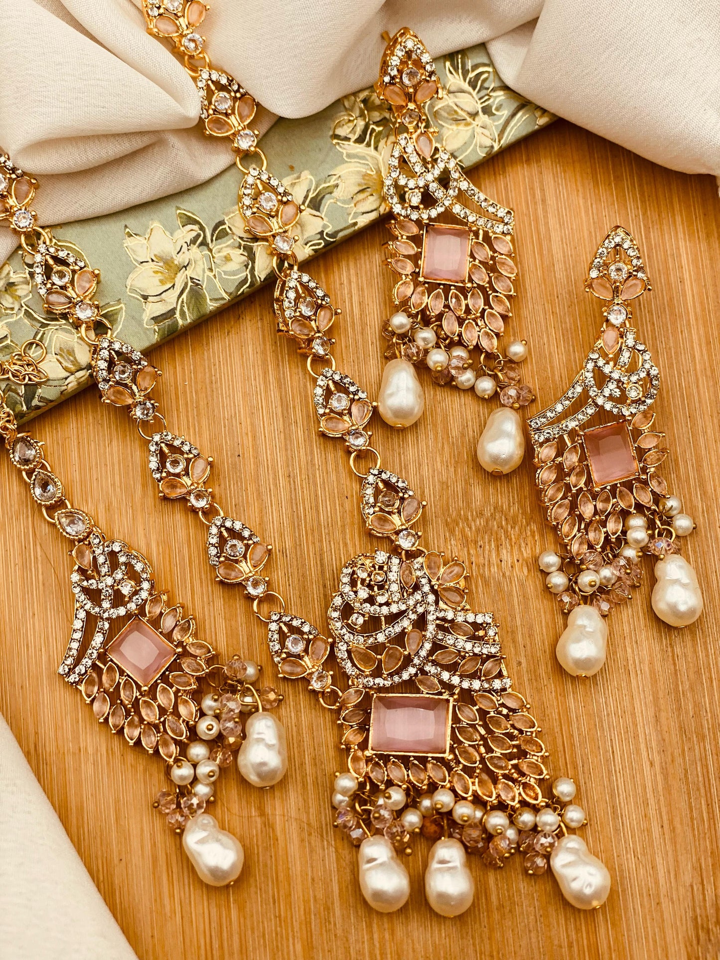 Wedding Special Necklace Set –  with Stones & Pearls | 7 Bridal Variants | Traditional Indian Jewelry Set